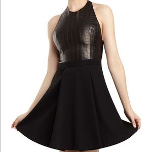 Alice and Olivia Danie leather dress